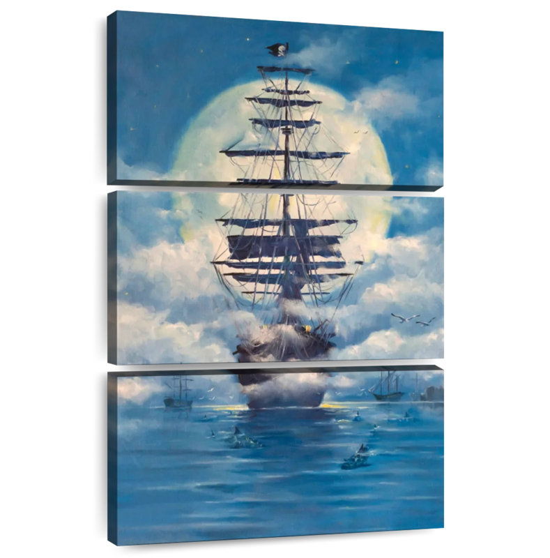 Huile de bateau de pirate Aletra, 57" H x 36" W