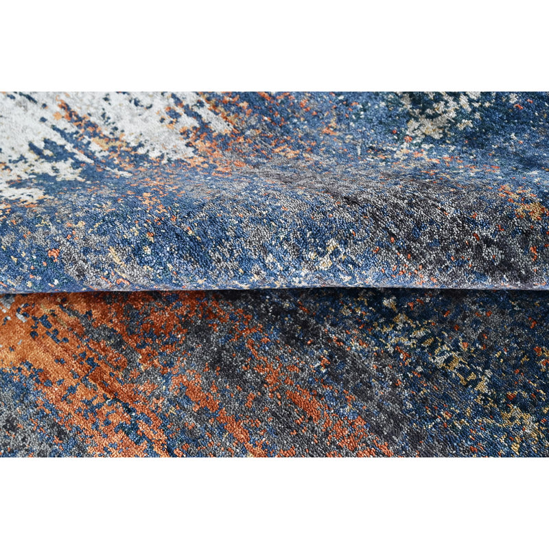 Handmade Abstract Area Rug, Rectangle 6' x 9'