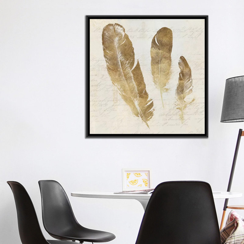 « plumes mouse i », impression sur toile, H 18 po x l 18 po x P 1,5 po, Toile avec cadre noir, Pas de tapis