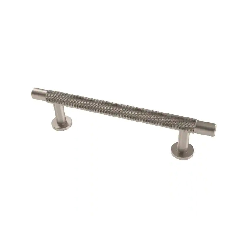  Poignée barre moletée, Nickel satiné, 3.75"