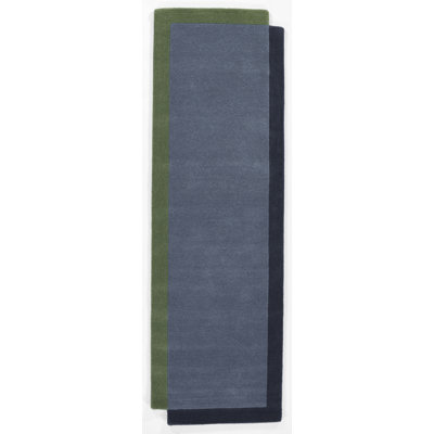 Tallulah Solid Blue Hand-Tufted Wool Rug