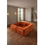 Grand canapé modulaire en velours Terracotta-676902839