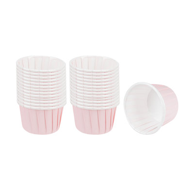 Restaurantware-Panificio 1.6 Ounce Baking Cups, 200 Pleated Cupcake Wrappers - Oven-Ready, Disposable, Pink Paper Disposable Muffin Liners, For Weddings, Birthdays, And More