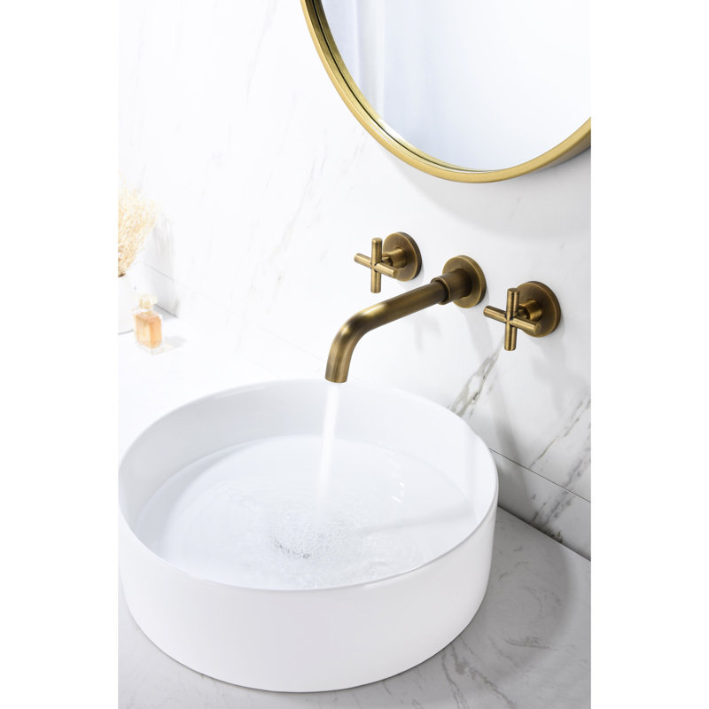 Robinet de salle de bain mural bronze, Bronze