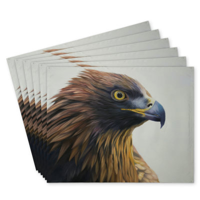Brown-headed Eagle Polyester Mindaugas Set of 6 - Home Decor