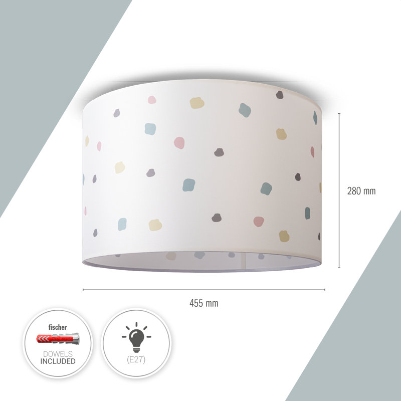 Catalan Fabric Flush Ceiling Light