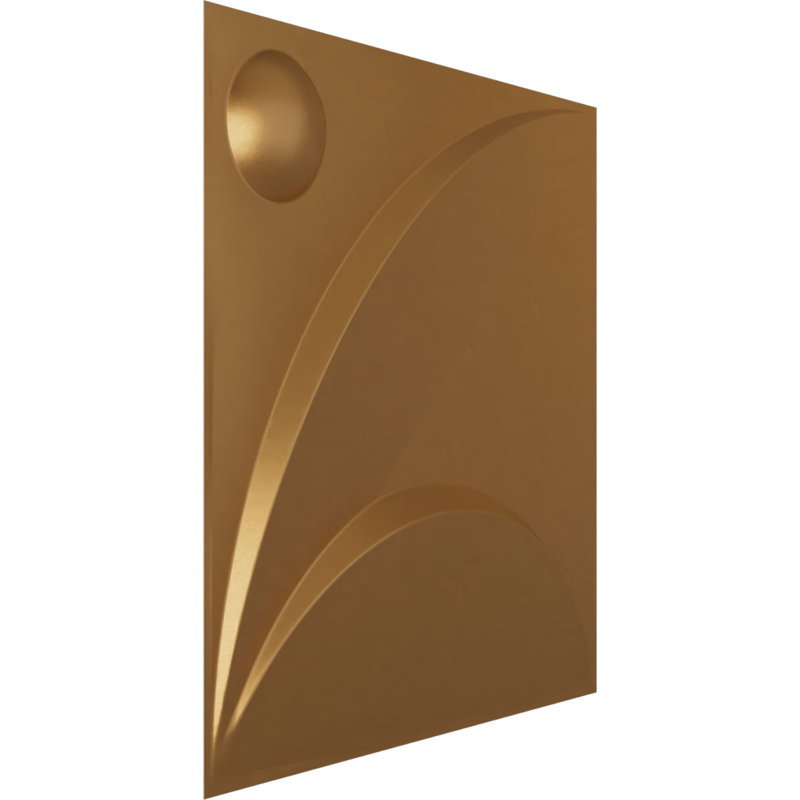 Panneau mural blanc 19,625 "H x 19,625", Doré brillant