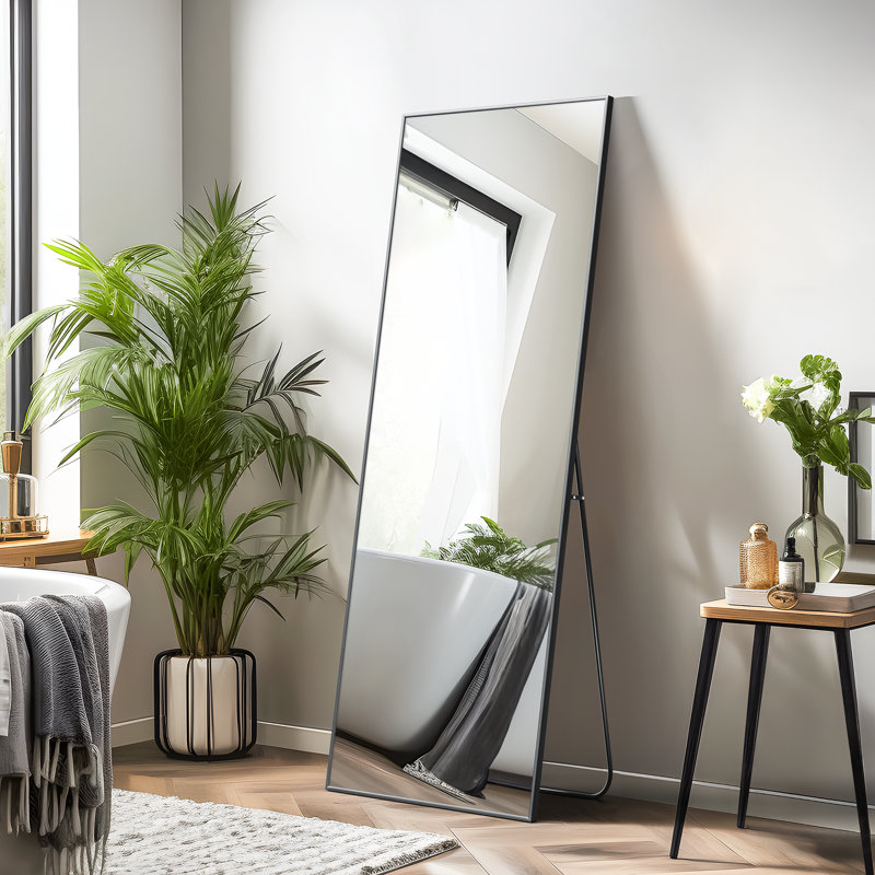 Miroir sur pied Koudia, Noir, 64 po x 21 po