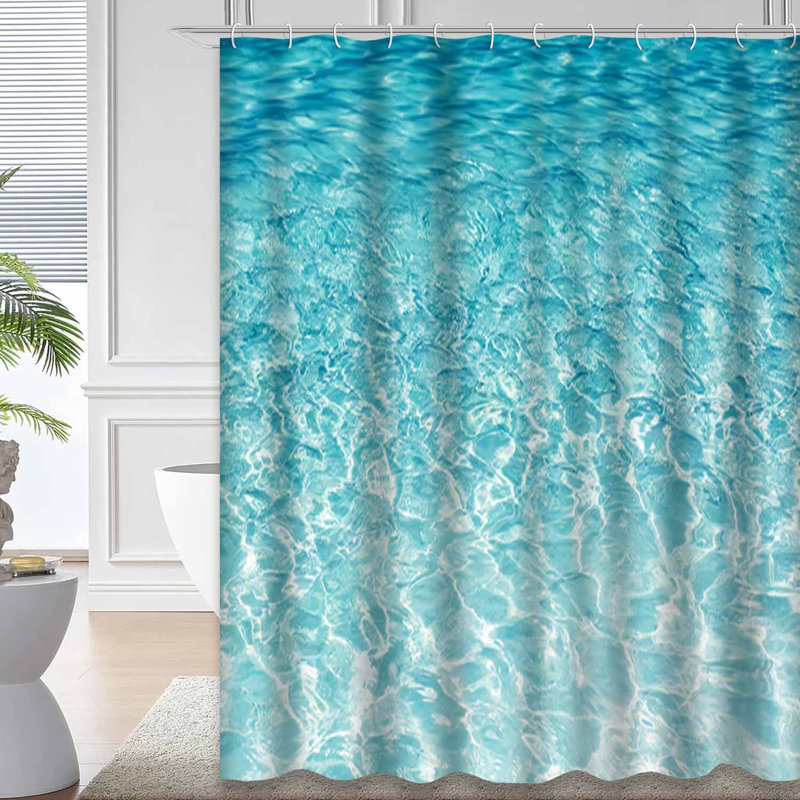 Eau bleue brillante, océan, lac, belle piscine, mer, sous l'eau avec 12 crochets, L 72 po x l 78 po
