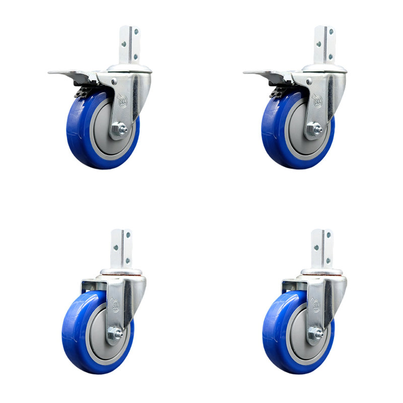 Square Stem Caster, Blue