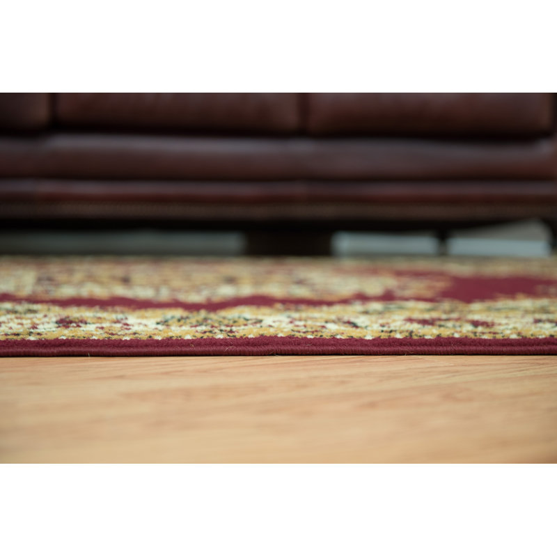 Tapis bordeaux Marta, Rectangle 2 pi 3 po x 7 pi 2 po