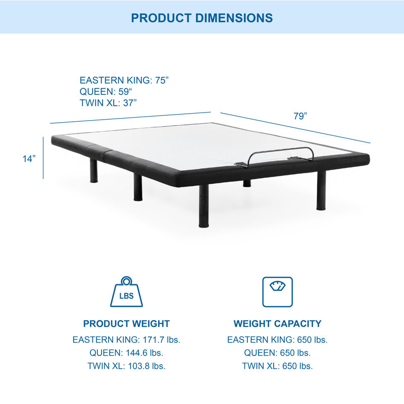 Devola 14" Adjustable Bed with Wireless Remote, King
