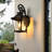 21"(H) 1-Pack Outdoor Wall Lantern Light – Vintage Black Metal & Clear Glass Sconce with Decorative Scroll Design for Porch, Patio, and Garden Lighting (Bulb Not Included)
