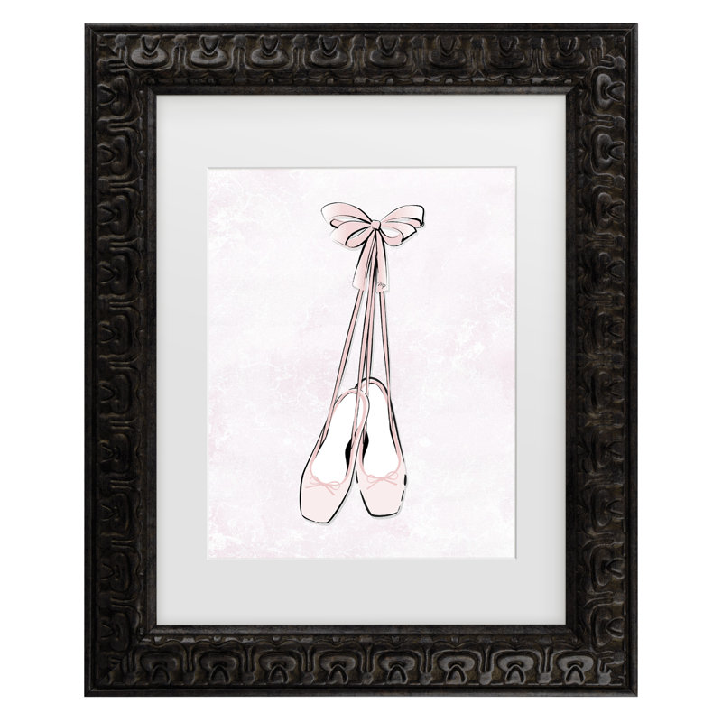 Œuvre encadrée de folâtres de ballerine bolologienne, H 17,5 po x l 14,5 po