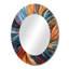 Spiral Symphony III - miroir mural décoratif à spirales abstraites, miroir sarcelle, impression d'art en métal-121544060-121544061