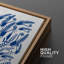 «Blue Fern, Tulip And Llama Silhouette Collage Floral Wilderness», reproduction sur toile-96985190