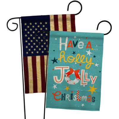 Double Sided 18.5'' H x 13'' W Polyester Christmas Garden Flag