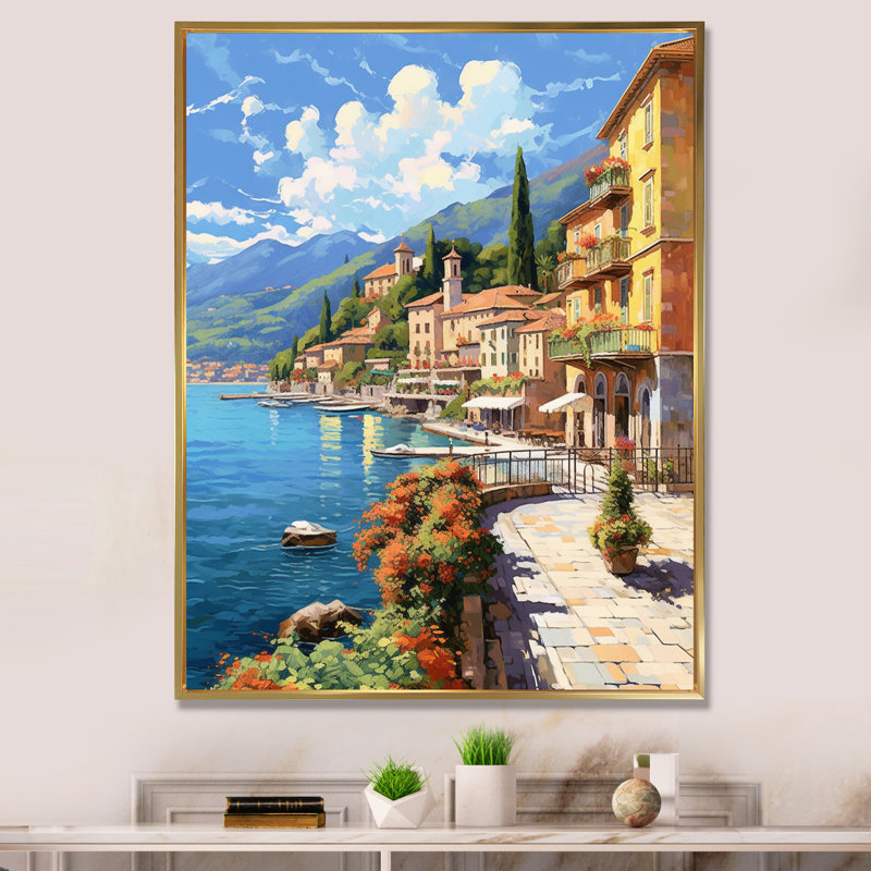 La Dolce Italian Beachside II - Italie, reproduction sur toile encadrée, H 32 po x l 24 po, Reproduction avec cadre flottant