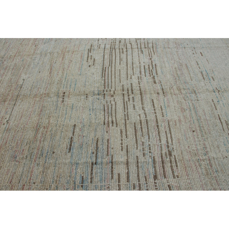 Tapis turc tissé à la main en laine beige pour une touche élégante et confortable dans votre salon ou votre chambre à coucher