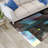 Switching Directions Washable Abstract Area Rug, Power-loomed, Softness with Non-Slipping Backing