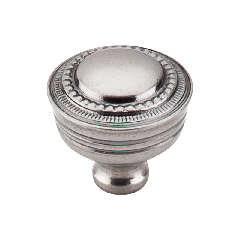 Contessa 1 1/4" Diameter Round Knob, Pewter Antique