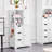 42″ Tall Freestanding Bathroom Storage Cabinet Unit with Open Compartments