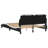 vidaXL Bed Frame without Mattress Zadar Black and White 137x190 cm Faux Leather-116118618