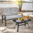 2 - Person 49cm Long Bistro Set With Padded Cushions And Table