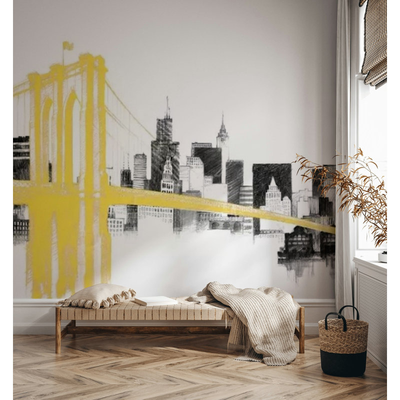 Papier peint urbain Urban Bridge, L 108 po x L 72 po