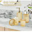 Ensemble de salle de bain moderne en verre, 4 pièces, couleur or-1285266716