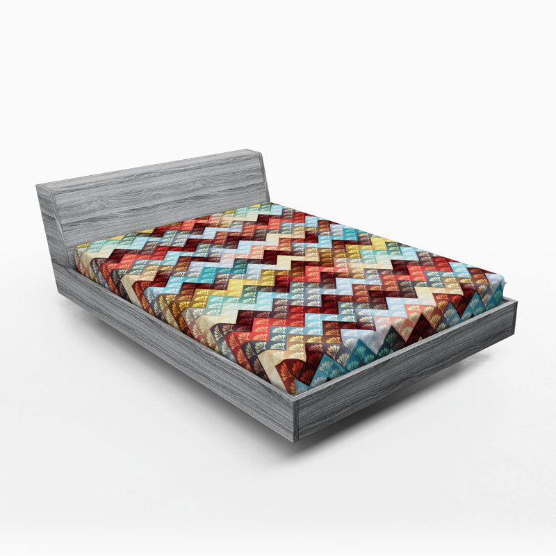 Microfiber Chevron Fitted Sheet, Full Fitted Sheet