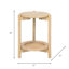 Hedda Natural Wood/Rattan 20"H Side Decorative and Useful Table with Mango Wood, MDF, and Rattan Construction for Stylish and Practical Storage Accent Furniture