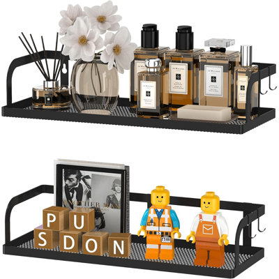 2 Packs Hanging Storage Baskets Organizer Wall Mount, Metal Wire Storage Bin Rack