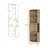 FM FURNITURE Clifton Corner Bar Cabinet, with 5 shelves,Cup Hanger and Eight Built-in Wine Rack,Macadamia-1400237904