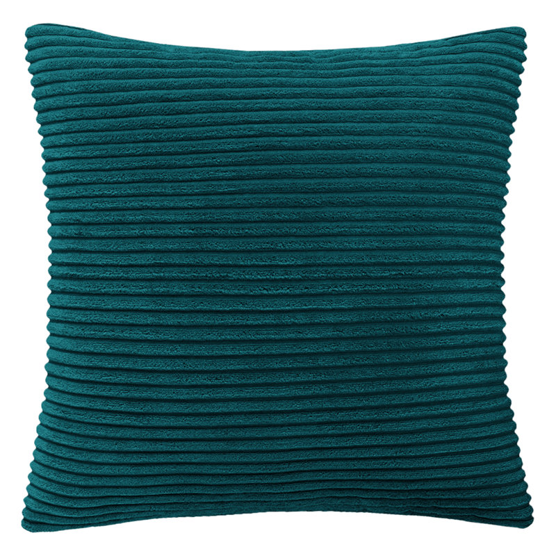 Aspire Homeware Striped Square Velvet Cushion Cover, Teal, Pack of 4