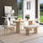 Solid Wood Dining Table Set With Bench - 6-Piece Upholstered Rectangular Dining Room Table Set-1682409496