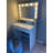 Vanity Desk with Mirror and Lights, Dressing Table with Large Drawer, 2 Level Storage Dresser & 3 Lighting Modes Adjustable Brightness-1706160052