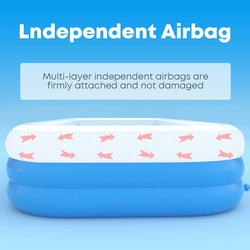 Polyvinyl Chloride (PVC) Round Inflatable Pool 135cm H x 60cm W x 210cm L
