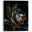 Fleur noire dorée moderne - art mural fleur fractale, impression avec fleur noire-116164185-33309511-18266809