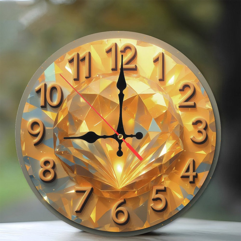 Chiffres de l'horloge dorée