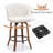 Devault Swivel Upholstered Counter Stool With Wood Frame-123161707