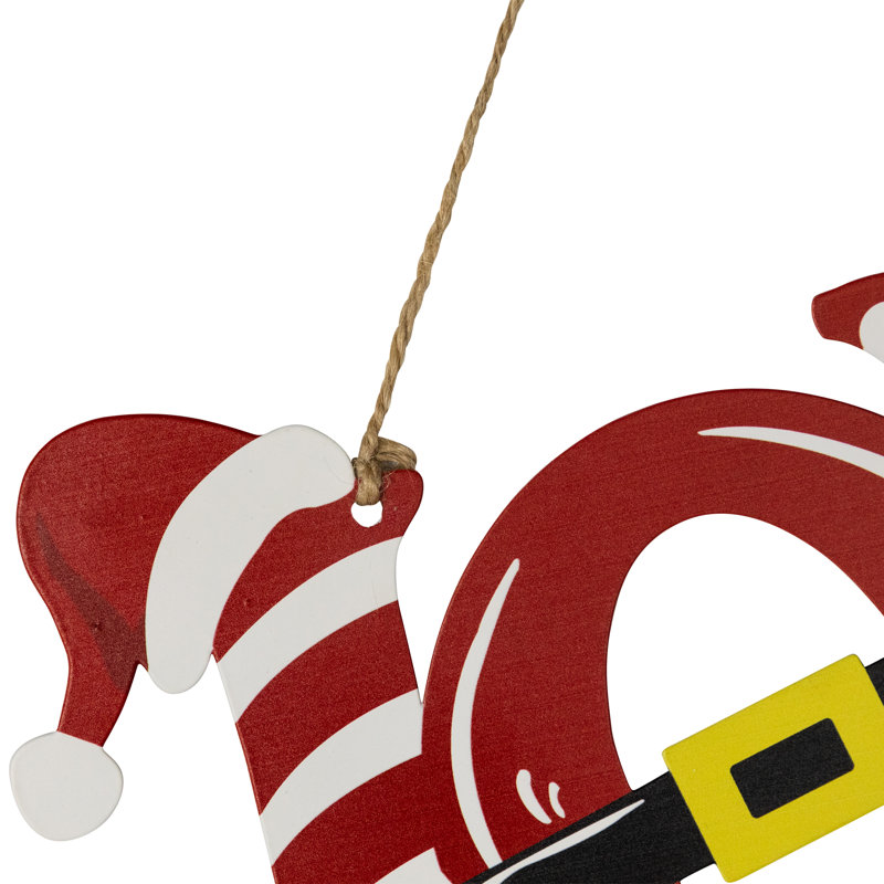 Santa Hat And Belt "Joy" Christmas Wall Sign - 12.25"