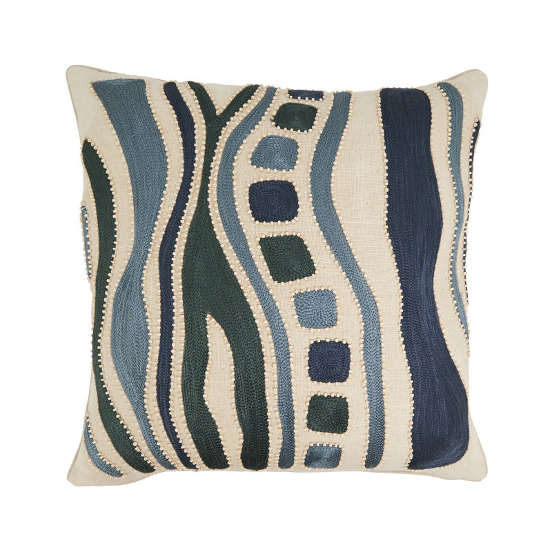 Beautifully Embroidered Pillow, Polyester