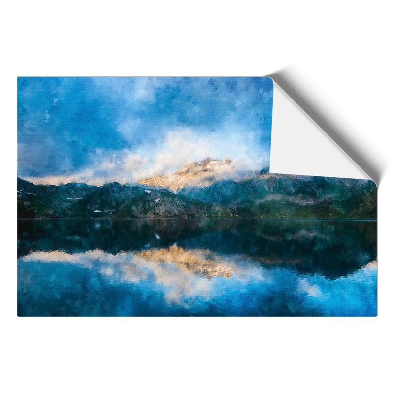 Idyllic Lake And Mountain - No Frame Print, 30cm H x 42cm W x 0.1cm D