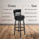Madrid Swivel Counter & Bar Stool with Metal Base and Footrest