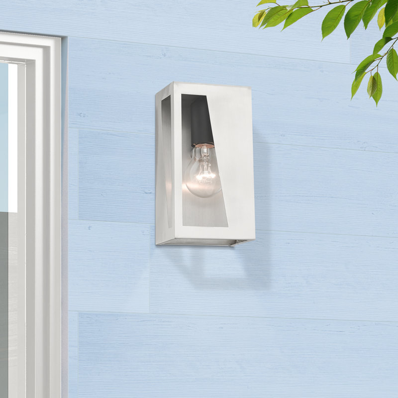 Heild Wall Light, 8.5" H x 4.5" W x 3.95" D, Brushed Nickel