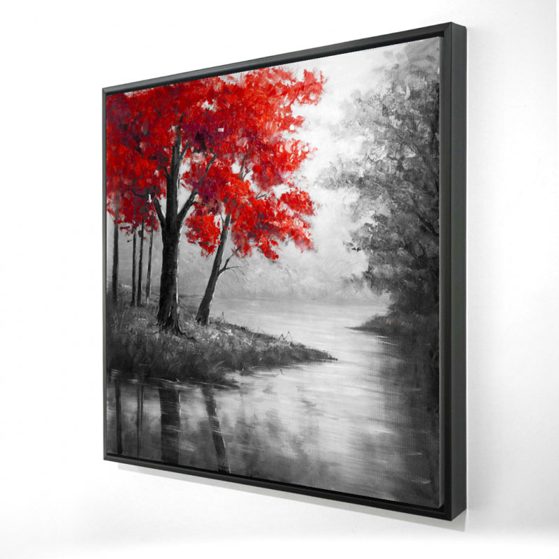 " Red Trees And Lake "