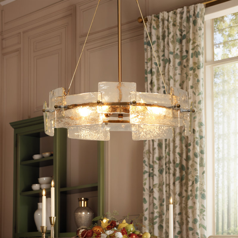 Hanshelmut 6 - Light Dimmable Drum Chandelier, 20.5