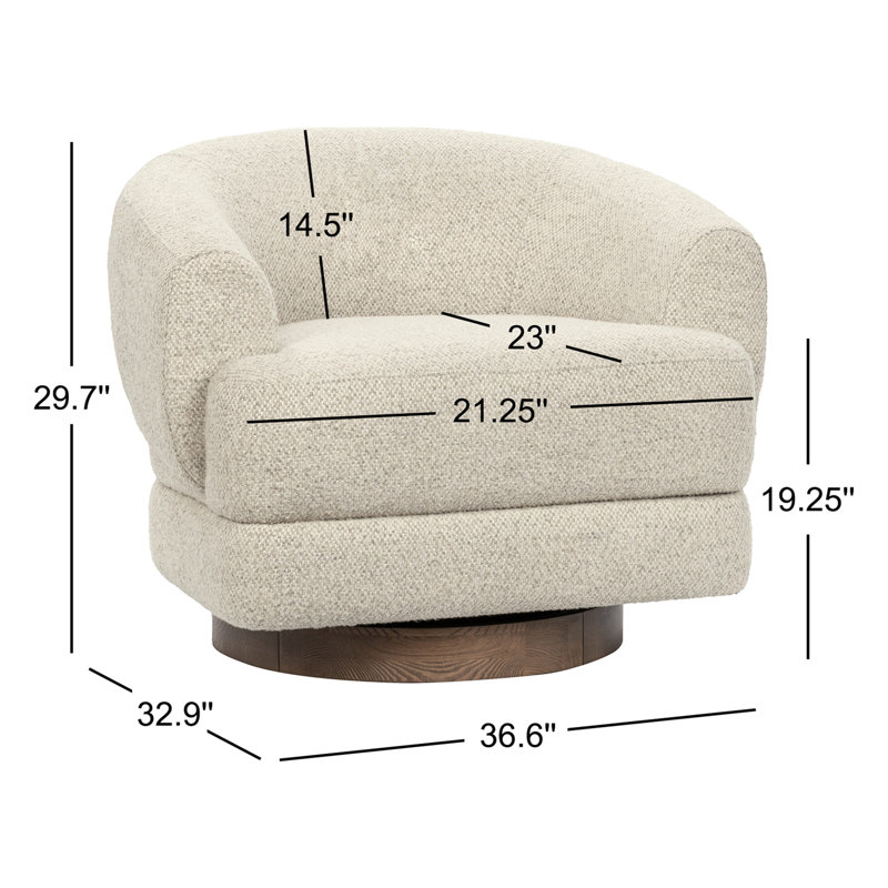 Chassia Upholstered Swivel Accent Chair