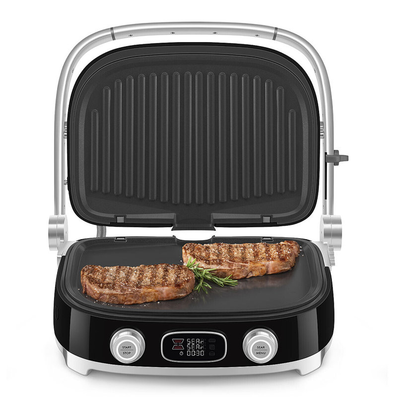 50's Retro Style Aesthetic Multi-use Grill in Black, Black